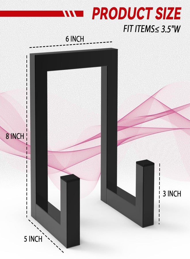 حامل عرض أسطوانات الفينيل المعدني من إستليز، حامل عرض كبير للأطباق المعدنية، حامل عرض للأعمال الفنية، حامل إطار صور مزخرف لإطارات الصور والأطباق والصحون وحامل الصور والكتب - Image 2